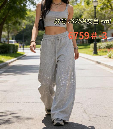 Штаны Спорт Lolo Blues 6759-3 l.grey - делук
