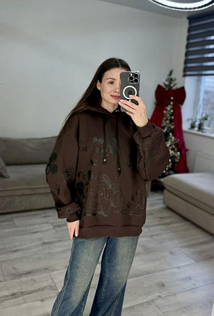 Худи S.Style 646 brown - делук