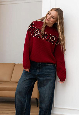 Свитер Liza Brend 1114 wine - делук