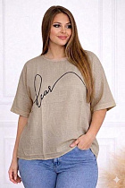 Футболка Levisha 26122 beige - делук