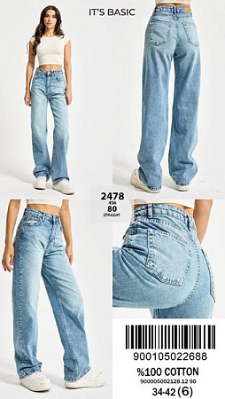 Джинсы Maxim Jeans 2478-80 l.blue - делук