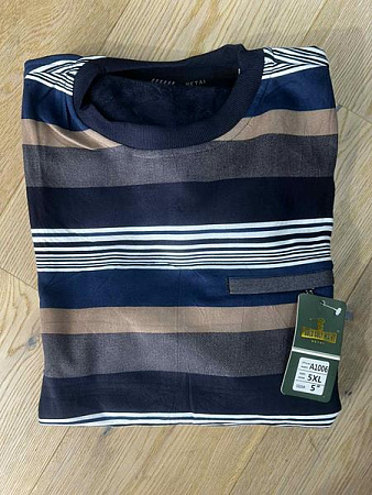 Свитер Nik A1006 navy-beige - делук