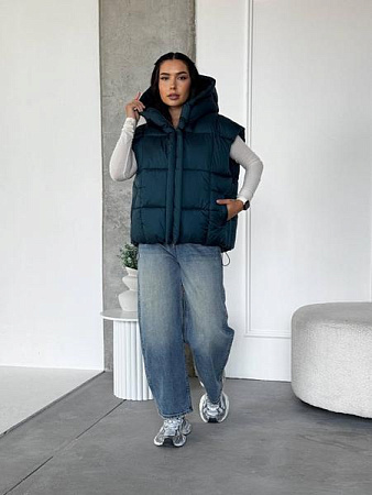 Жилетка Style Nadezhda 2536 green - делук