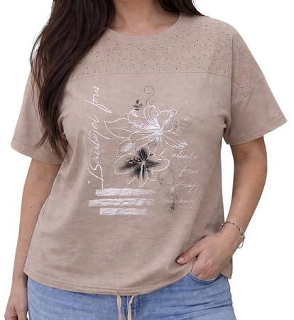 Футболка Levisha 26016 beige - делук