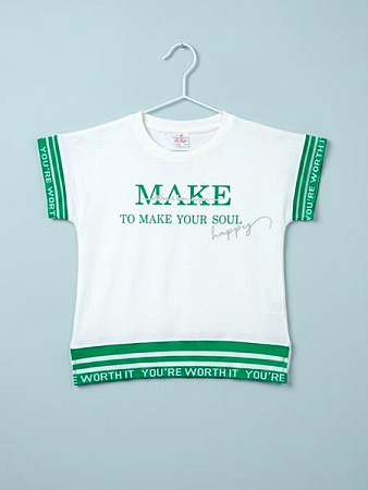 Футболка Dino D1489 white-green - делук
