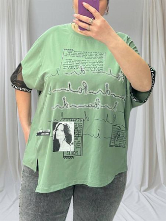 Футболка Levisha 25316 green - делук