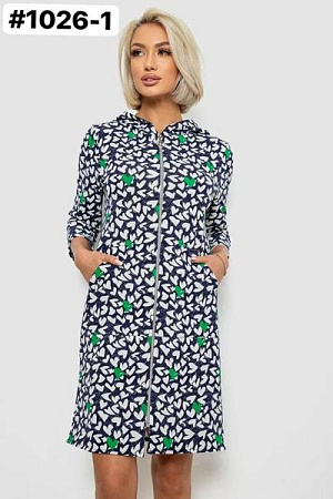 Халат Bat 1026-1 navy - делук