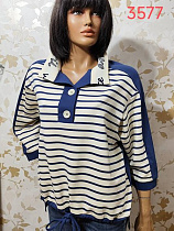 Свитер Lida 3577 white-blue - делук