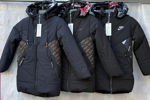 Куртка Shon S1714 black-brown - делук