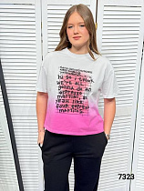 Футболка Mmc Clothes 7323 white-pink - делук