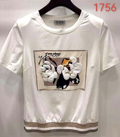Футболка Lida 1756 white - делук
