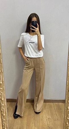 Штаны Спорт Valentina VL65 beige - делук