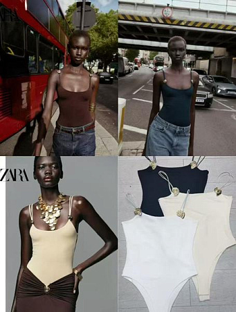 Боди Nefertiti NF169 white - делук