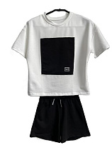 Костюм Mso 1269 white-black - делук