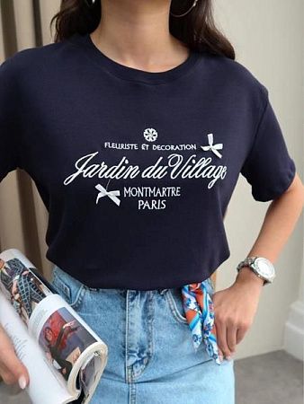 Футболка New Season 8385 navy - делук