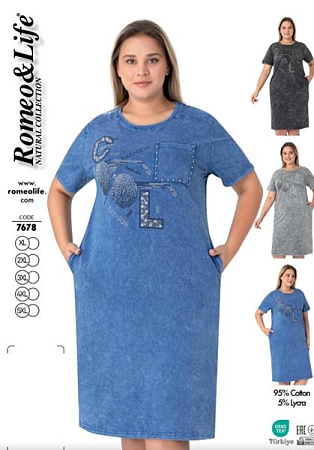 Платье Romeo Life 7678 blue - делук