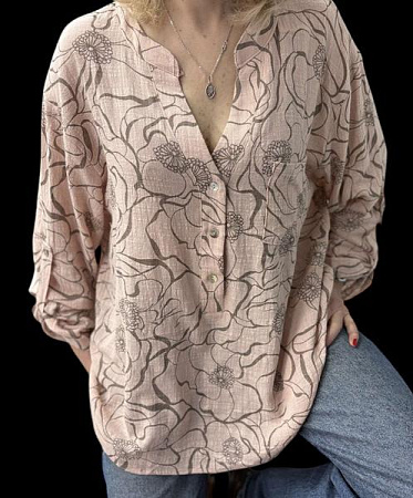 Рубашка Elena&Vika 26022 l.beige - делук