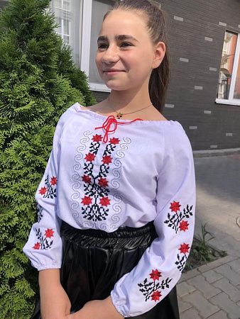 Вышиванка Moda School M1 white - делук