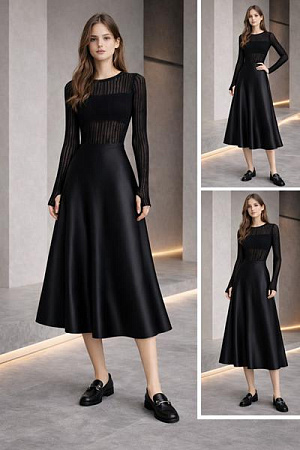 Юбка Karolina KR623 black - делук