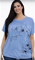 Футболка Elena&Vika 26013 l.blue - делук