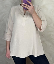 Блузка Levisha 26104 beige - делук