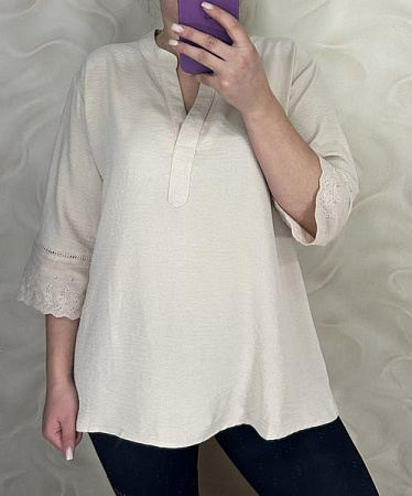 Блузка Levisha 26104 beige - делук