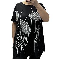 Футболка Elena&Vika 25009 black Футболка Elena&Vika 25009 black - делук