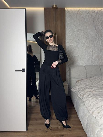 Штаны Arina 1713 black - делук