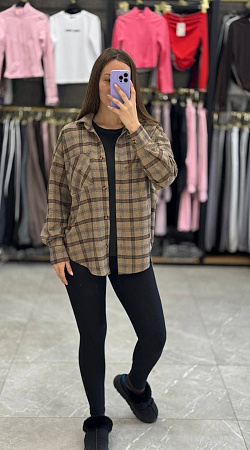 Рубашка Arina 1662 beige - делук