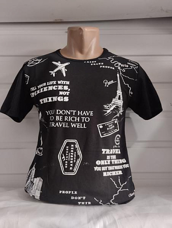 Футболка Panda 1809 black - делук