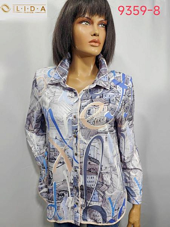 Рубашка Lida 9359-8 l.grey - делук