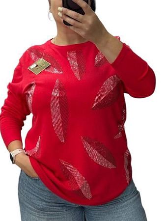 Свитер Elena&Vika 25221 red - делук