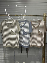 Футболка Dgmd E26081 beige - делук