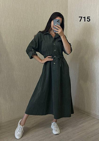 Платье Fsn 715-1 khaki - делук
