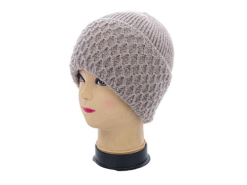 Шапка Angelica ABC001-4 на флісі beige - делук