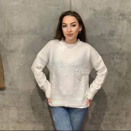 Свитер Modnulya 1909 white - делук