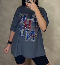 Футболка Levisha 25103 d.grey - делук