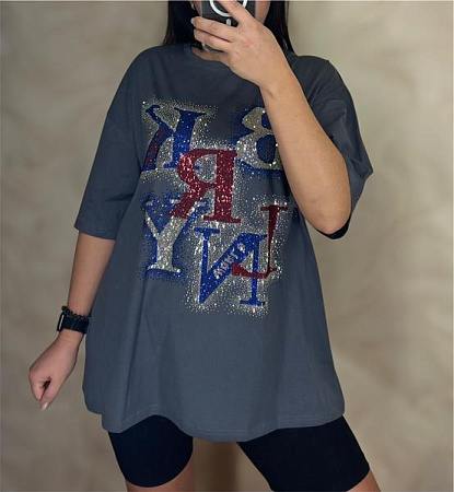 Футболка Levisha 25103 d.grey - делук