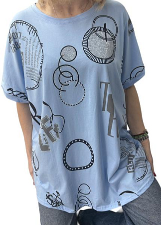 Футболка Elena&Vika 26014 l.blue - делук