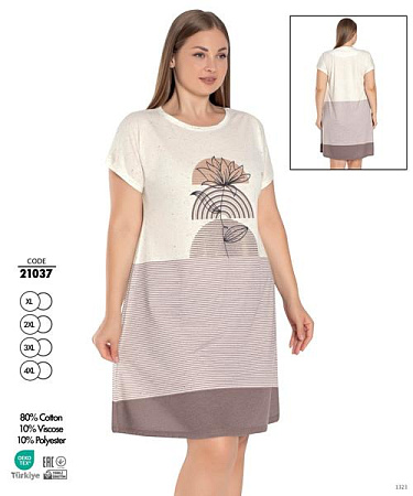 Ночнушка Cotpark 21037 beige - делук