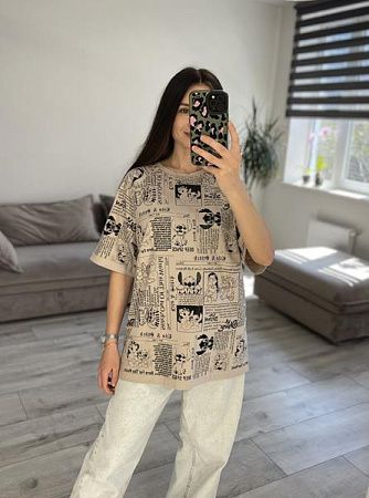 Футболка S.Style 72 beige - делук