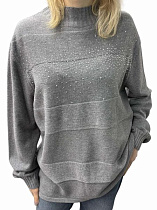 Свитер Elena&Vika 24070 grey - делук