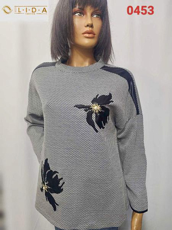 Свитер Lida 0453 grey - делук