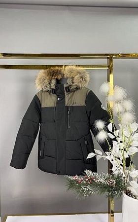 Куртка Delfinka WK593 black-khaki - делук