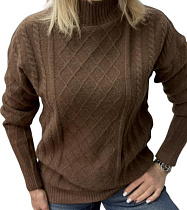 Свитер Elena&Vika 24039 brown - делук