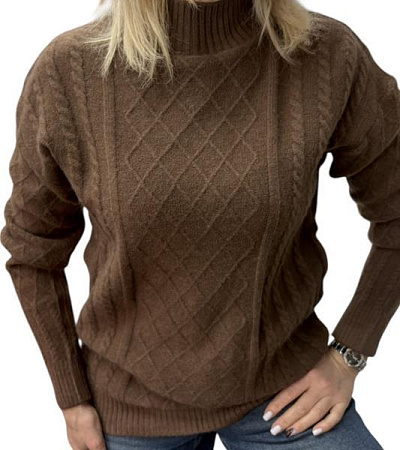 Свитер Elena&Vika 24039 brown Свитер Elena&Vika 24039 brown - делук