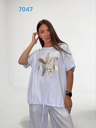 Футболка Fsn 7047 white - делук