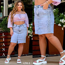Юбка Liana Denim 430-1 l.blue - делук