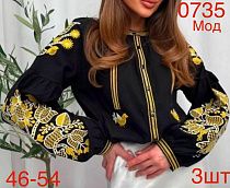 Вышиванка Надийка 0735 black - делук