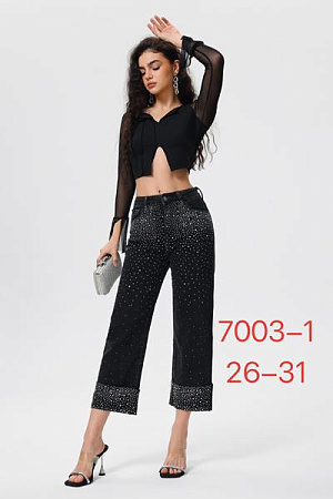 Джинсы Newjeans 7003-1 black - делук